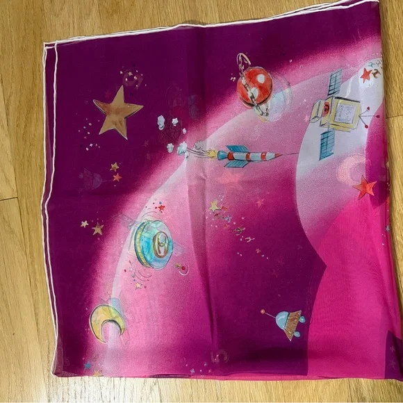 Chanel Purple Silk Scarf - Picture 4 of 4